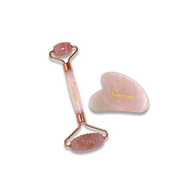 The Rose Quartz Facial Roller & Gua Sha Set